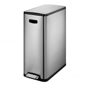 EKO Ecoslim duo pedaalemmer / mat RVS / 2 x 20 liter