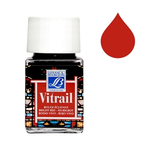 Lefranc Bourgeois Vitrail glas & porseleinverf 433 / bright red / 50 ml
