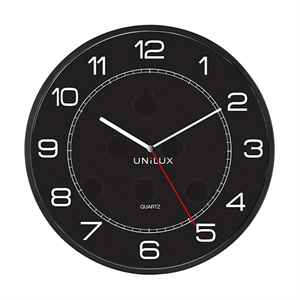 Unilux 400094568 Mega wandklok / kunststof / zwart / 57,5 cm