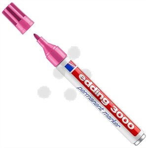 Edding 3000 permanent marker / roze / ronde punt / 1,5 - 3 mm