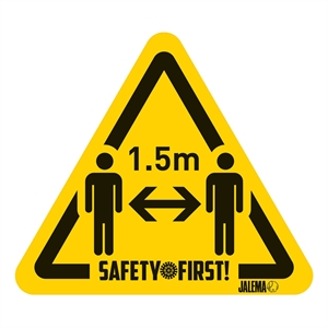 Jalema waarschuwingssticker / houd 1,5m afstand / zelfklevend / 4 stuks