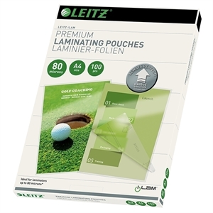Leitz lamineerhoes 7478 A4 / glanzend / 2x80 micron / 100 stuks