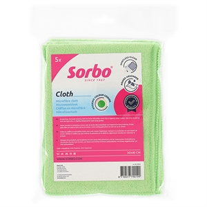 Sorbo Professionele Microvezeldoek / Groen / 5 stuks