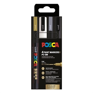 Posca PC-3M verfmarkerset / 1,5 mm / 4 stuks