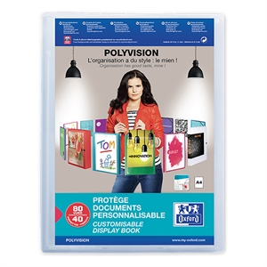Oxford 100206232 Polyvision showalbum flexibel / A4 / transparant / kunststof / 40 hoezen