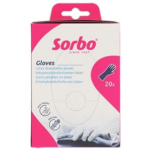 Sorbo Wegwerphandschoen / One Size / Latex / 20 stuks