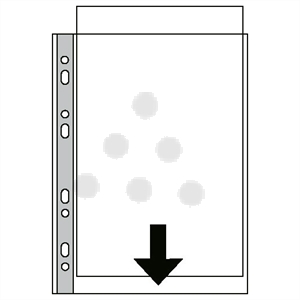 Esselte showtas / transparant / A3 staand / 11-gaats / 90 micron / 50 stuks