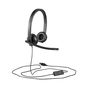 Logitech H570e stereo bekabelde headset / USB / zwart