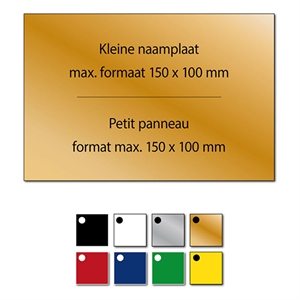 Posthumus gegraveerde naamplaat / kunststof / zelfklevend / 150 x 100 mm