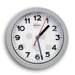 Maul 9052995 MAULstep wandklok / kunststof / grijs / 20 cm
