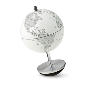 Atmosphere Swing Globe / op bolle voet / grijs/wit / 11 cm