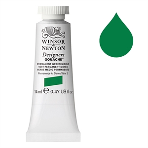 Winsor & Newton 0605484 Designers gouache 484 / green middle / 14 ml