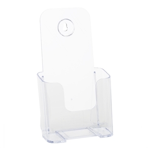 Deflecto 77501 folderhouder / 1/3 A4 / polystyreen / transparant / 1 vak