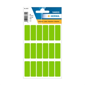 Herma 3655 multifunctionele etiketten / 12 x 34 mm / groen / 90 etiketten