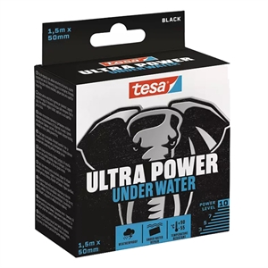 Tesa Ultra Power Under Water reparatietape / zwart / 50 mm x 1,5 m