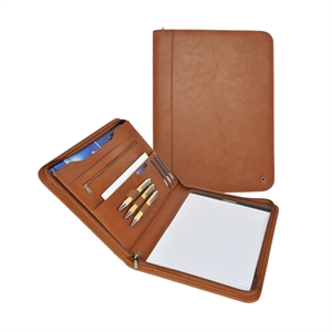 Desq schrijfmap met rits / A4 / bruin