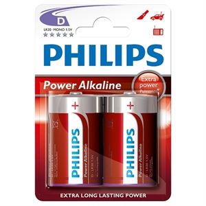 Philips batterij Power Mono D / LR20 / 2 stuks
