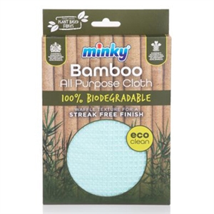 Minky Bamboe Multifunctionele Bio schoonmaakdoek / afbreekbaar / lichtblauw