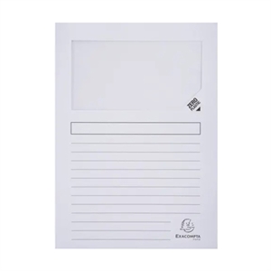Exacompta 50110E venstermap / A4 / wit / 100 stuks