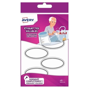 Avery Zweckform SOLUB18 oplosbare etiketten / 55 mm x 30 mm / 18 etiketten