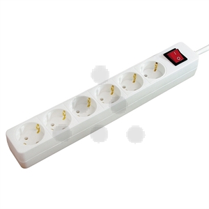 Brennenstuhl stekkerdoos / 6 stopcontacten / met schakelaar / 1.4 meter / wit