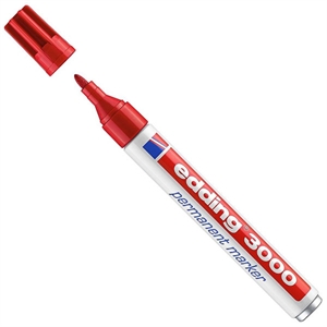Edding 3000 permanent marker / rood / ronde punt / 1,5 - 3 mm
