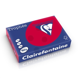 Clairefontaine papier / kersenrood / A4 / 160 gr. / 250 vel