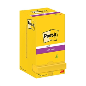 3M Post-it notes Super Sticky / 76 x 76 mm / neongeel / 12 stuks