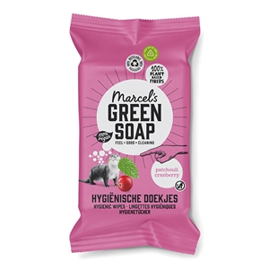 Marcel's Green Soap hygiënische doekjes / Patchouli en Cranberry / 60 stuks