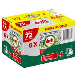 Dreft Platinum Plus Anti-Dofheidstechnologie Vaatwastabletten / Lemon / 72 tabs