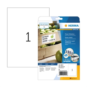 Herma Power 10911 etiketten / extra sterk / 210 x 297 mm / wit / 25 etiketten
