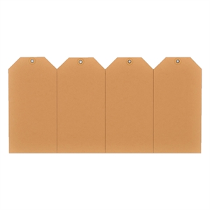 HF2 395006 labels met ophangoog / 55 x 110 mm / karton / niet-klevend / chamois / 1000 stuks