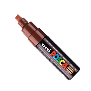 POSCA PC-8K verfmarker / kastanjebruin / beitel punt / 8 mm