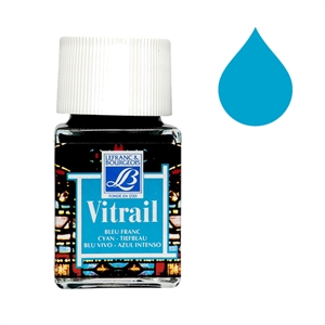 Lefranc Bourgeois Vitrail glas & porseleinverf 201 / cyan / 50 ml