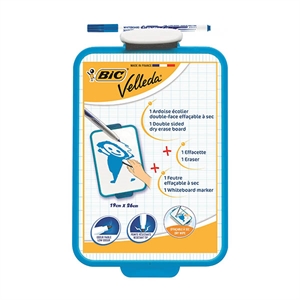 BIC Velleda whiteboard / blanco/ruit / 26 x 19 cm