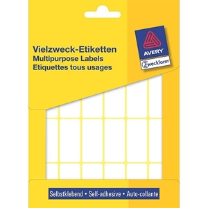 Avery Zweckform 3324 multifunctionele etiketten / wit / 38 mm x 18 mm / 648 etiketten