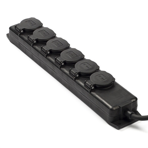 Brennenstuhl 1159970 buiten stekkerdoos / 6 stopcontacten / zwart / 2 meter