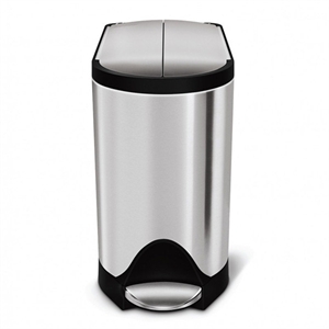 Simplehuman pedaalemmer / Code R / 10 liter / zilver