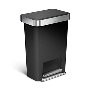 Simplehuman pedaalemmer / met zakkenhouder / Code K / zwart / 45 liter