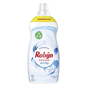 Robijn Klein & Krachtig vloeibaar wasmiddel / Stralend Wit / 1190 ml / 34 wasbeurten