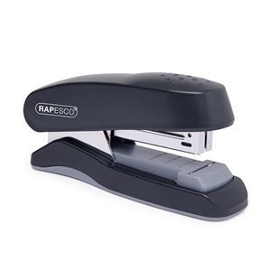 Rapesco Flat Clinch Half Strip nietmachine / kunststof / zwart / tot 25 vel