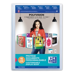 Oxford 100206088 Polyvision showalbum flexibel / A4 / transparant / kunststof / 20 insteekhoezen