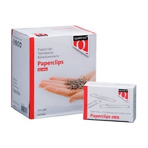 Quantore paperclips / standaard / 32 mm / 5 x 100 stuks