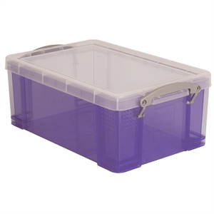 Really Useful Box opbergdoos / polypropyleen / transparant paars / 9 liter