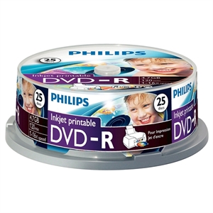 Philips DVD-R | printable | cakebox | 25 stuks