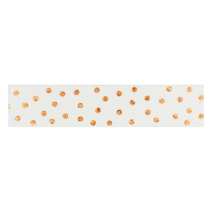 Folia 26101 washi tape met stippen / wit en roségoud / 1 stuk