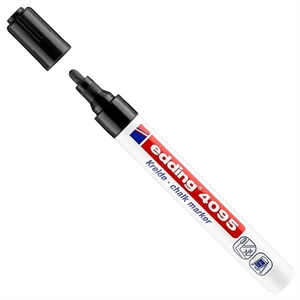 Edding 4095 krijtmarker / zwart / ronde punt / 2-3mm
