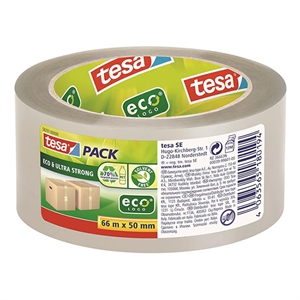 Tesa 58297-00000-00 Pack Eco & Ultra Strong verpakkingstape / transparant / 50 mm x 66 m