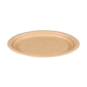 Depa wegwerpbord / kraftkarton / bruin / 18 cm / 100 stuks