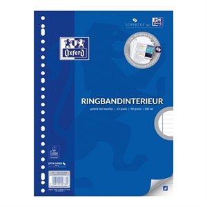 Oxford ringbandpapier / A4+ / gelinieerd / 100 vel / 23-gaats